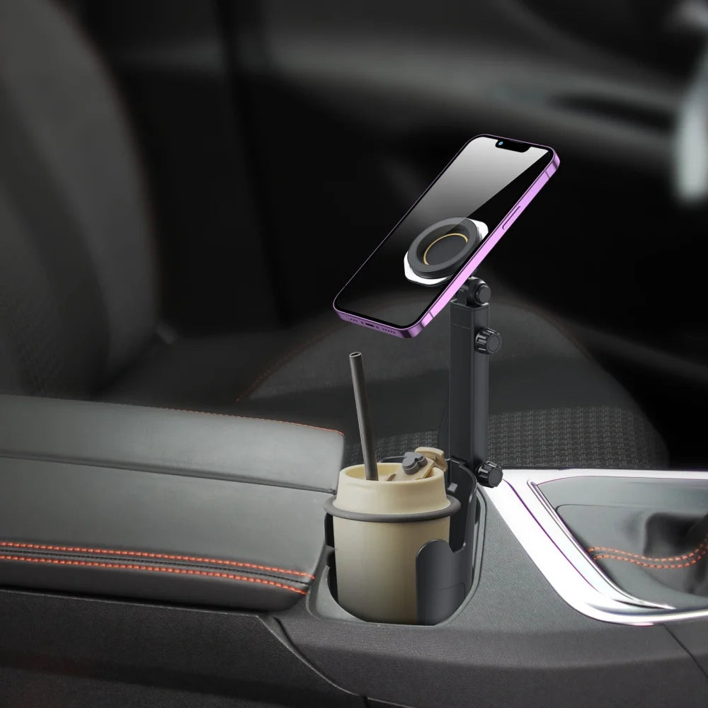 2-in-1 Car Cup Holder Phone Mount – 360° Rotation Universal Car Phone Mount Zpaxo