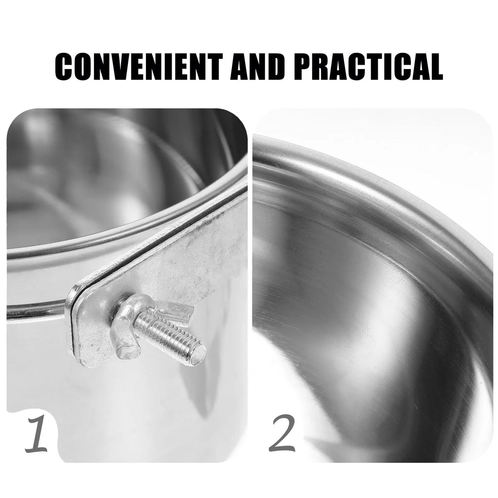 Rustproof Stainless Steel Parrot Bowl Small Pets Bird Hamster