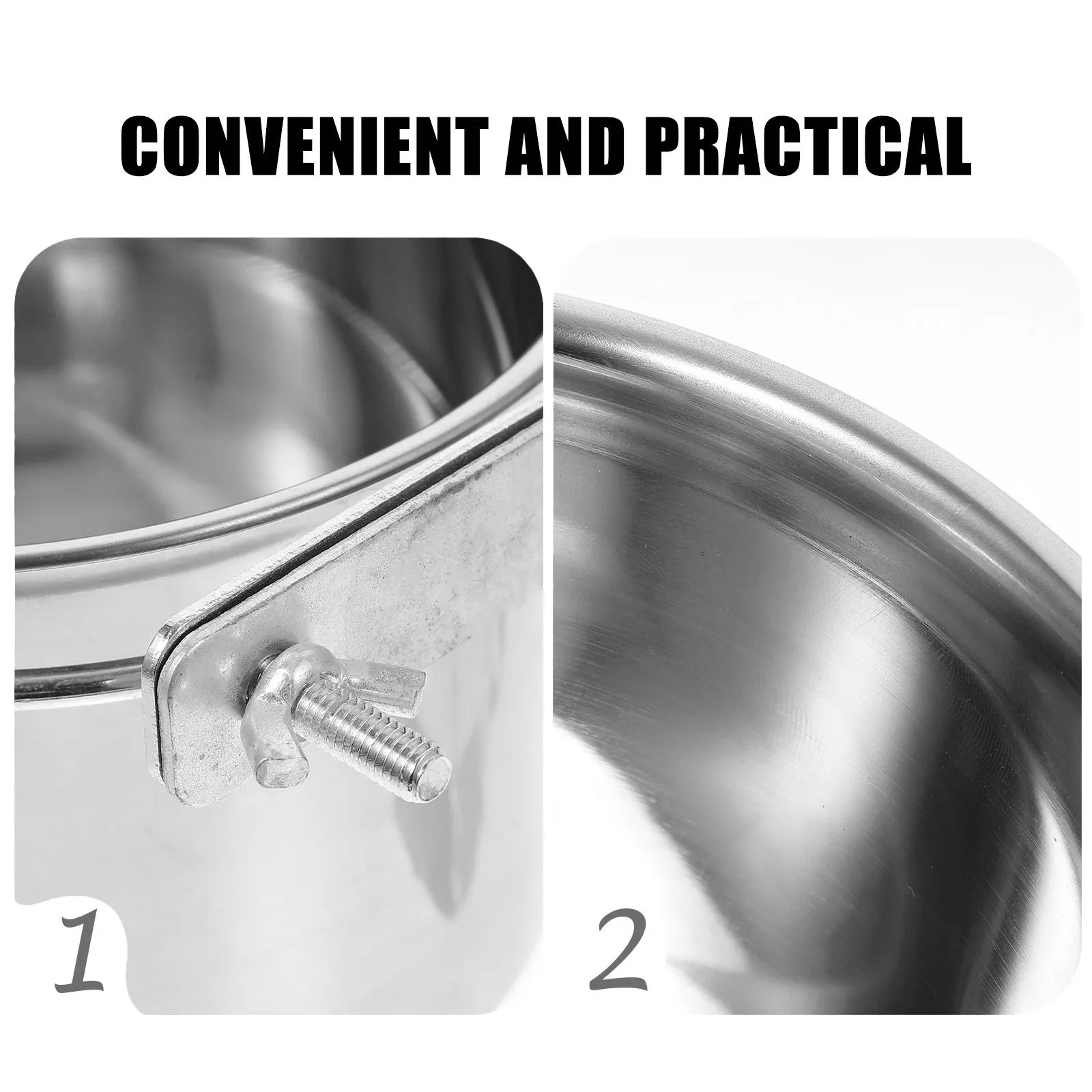 Rustproof Stainless Steel Parrot Bowl Small Pets Bird Hamster