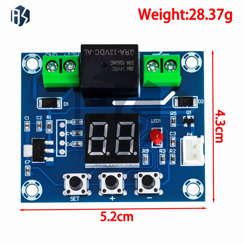 XH-M214 Soil Moisture Sensor Module with 20-99%RH Humidity Control, Automatic Irrigation System, and Red Digital Display Zpaxo
