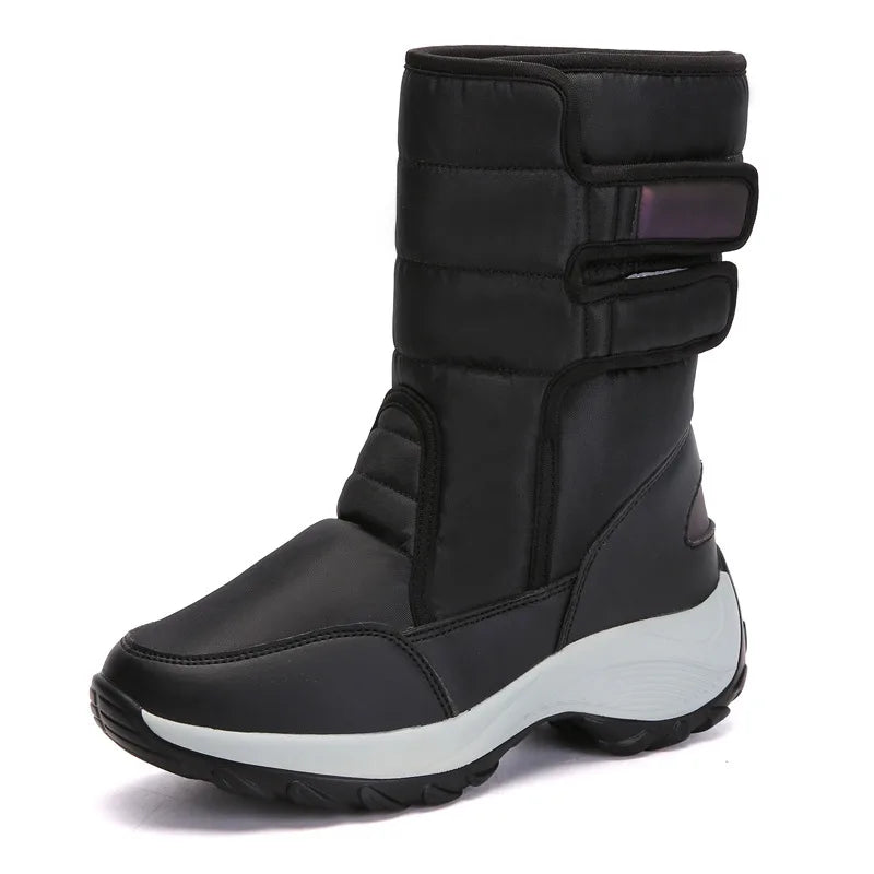 CINESSD 2023 Winter Warm Snow Boots Outdoor Waterproof Women's Cotton Zpaxo