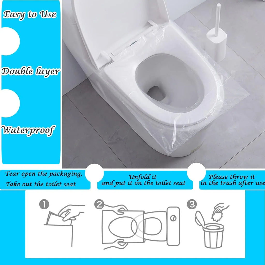 100-Pack Disposable Toilet Seat Covers – Travel & Potty Training