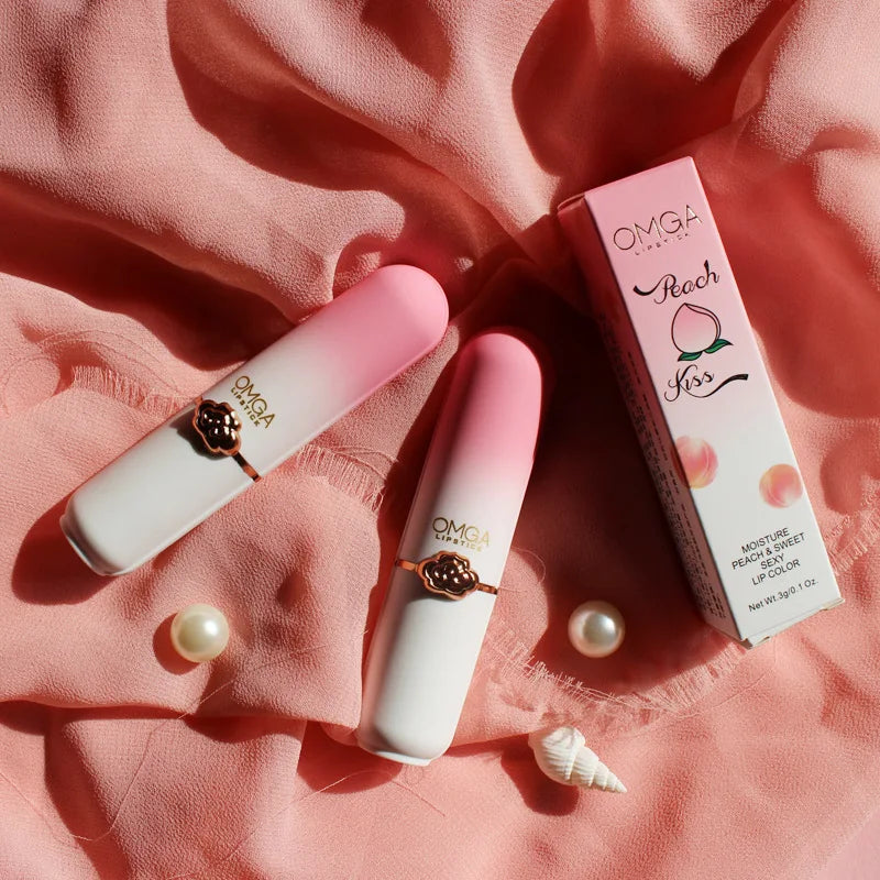 Peach Lip Balm Crystal Temperature Change Jelly Lipstick Moisturizing