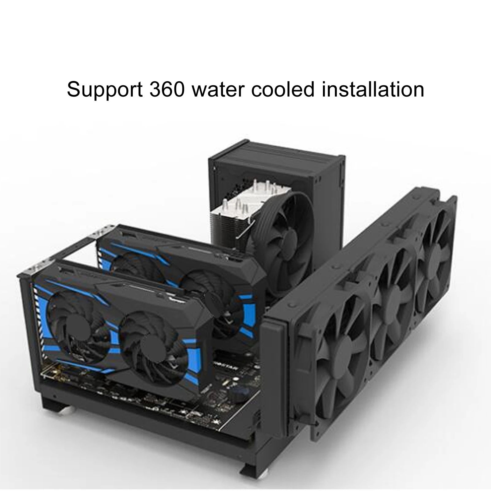 Computer Open Case Bracket Powerful Cooling Heat Dissipation Steel