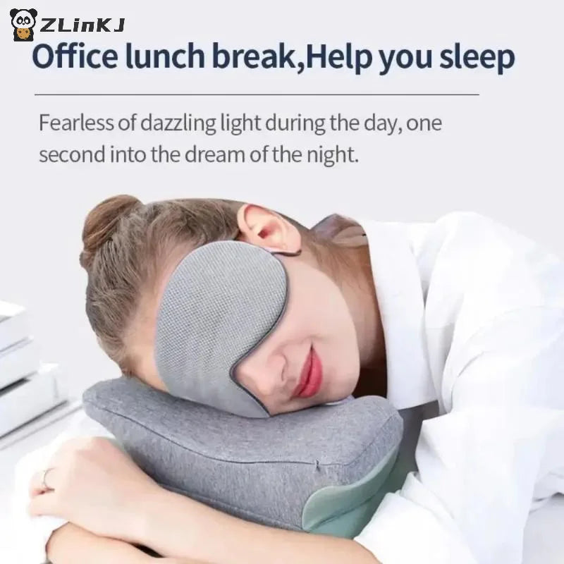 ▶Ice Silk Eye Mask Adjustable Warm Cool Dual Use Breathable Sleep Mask For Travel And Comfortable Light Blocking Zpaxo