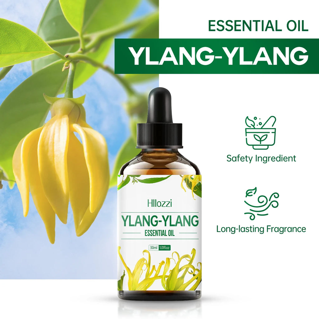 100ml/60ml/30ml Ylang Ylang essential oil For skin care, body care, hydration, long-lasting fragrance, multifunctional essential Zpaxo