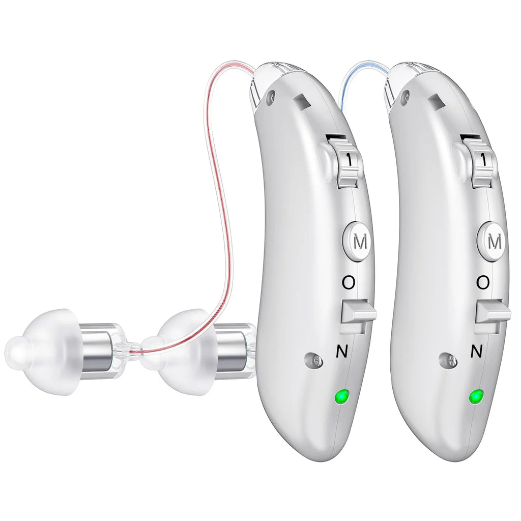 BTE Elderly Hearing Aid Rechargeable Deaf Digital Display Listening