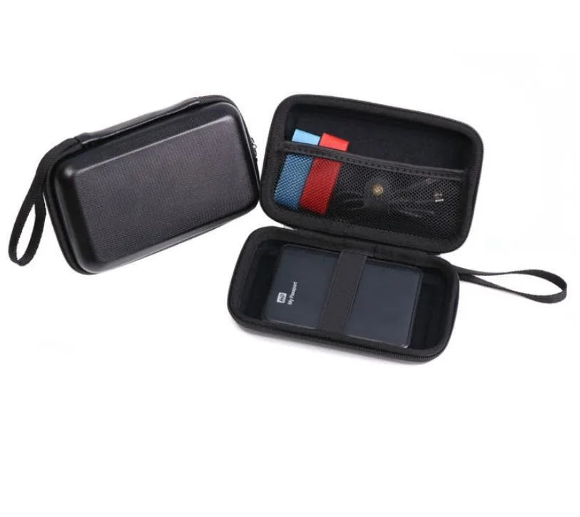 Hard Drive Case Tidy External Protective Storage Bag Electronics Gadget Cable Pouch Earphone SD Card,U Disk and Portable HDD SSD Zpaxo No Interlayer Black