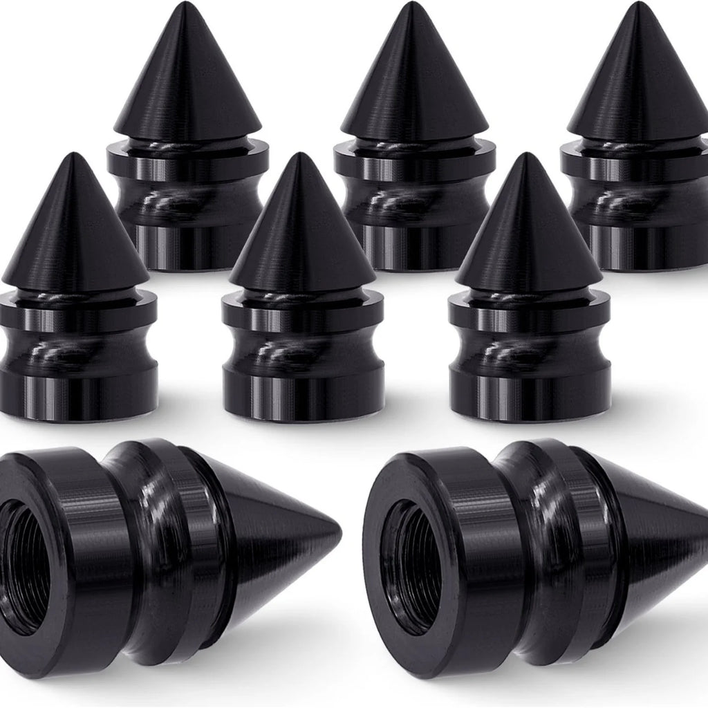 Conical Aluminum Alloy Tire Valve Caps – 4-Pack | Car & Moto