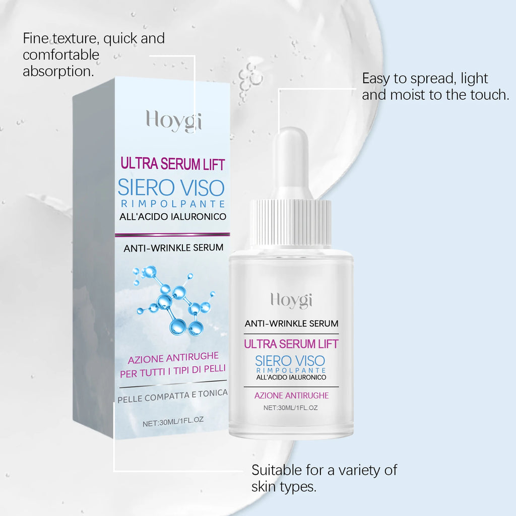 Hoygi 30ml Hyaluronic Plumping Serum Intense Hydration and Skin Firming Glycerin Moisture Lock Fragrance Free For All Skin Types Zpaxo