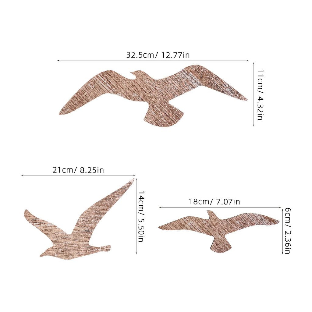 Mediterranean Coastal Seagulls Wall Decoration Nautical Theme Room