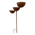 3-Layer Rain Catcher Garden Stake with Metal Stake Bird Bath and Bee Watering Station Garden Drinker for Outdoor Yard Art Decor Zpaxo B