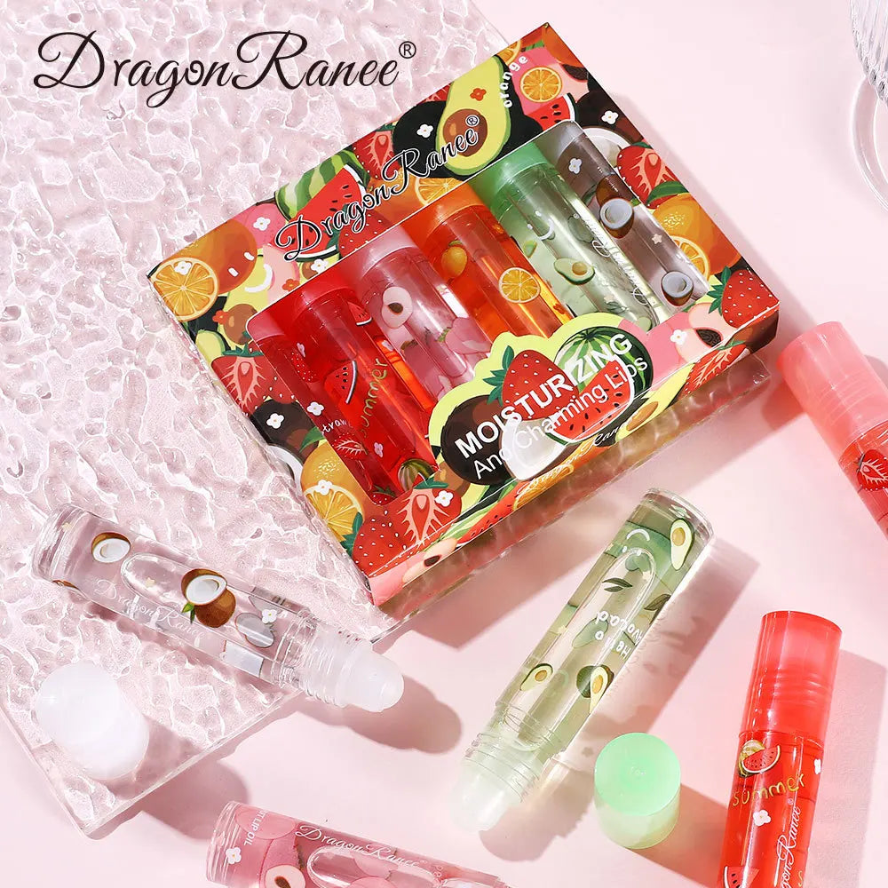 6-piece fruit lip oil set transparent colorless lip oil lipstick fruit lip oil moisturizing moisturizing bead moisturizing lip o Zpaxo
