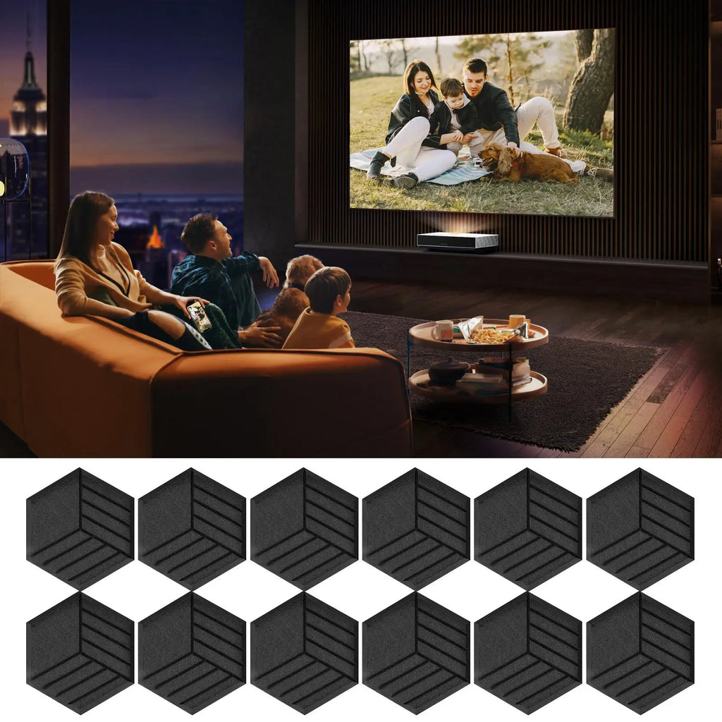 Acoustic Panels Self-adhesive Sound Proof Walls Noise Dampening Board Zpaxo