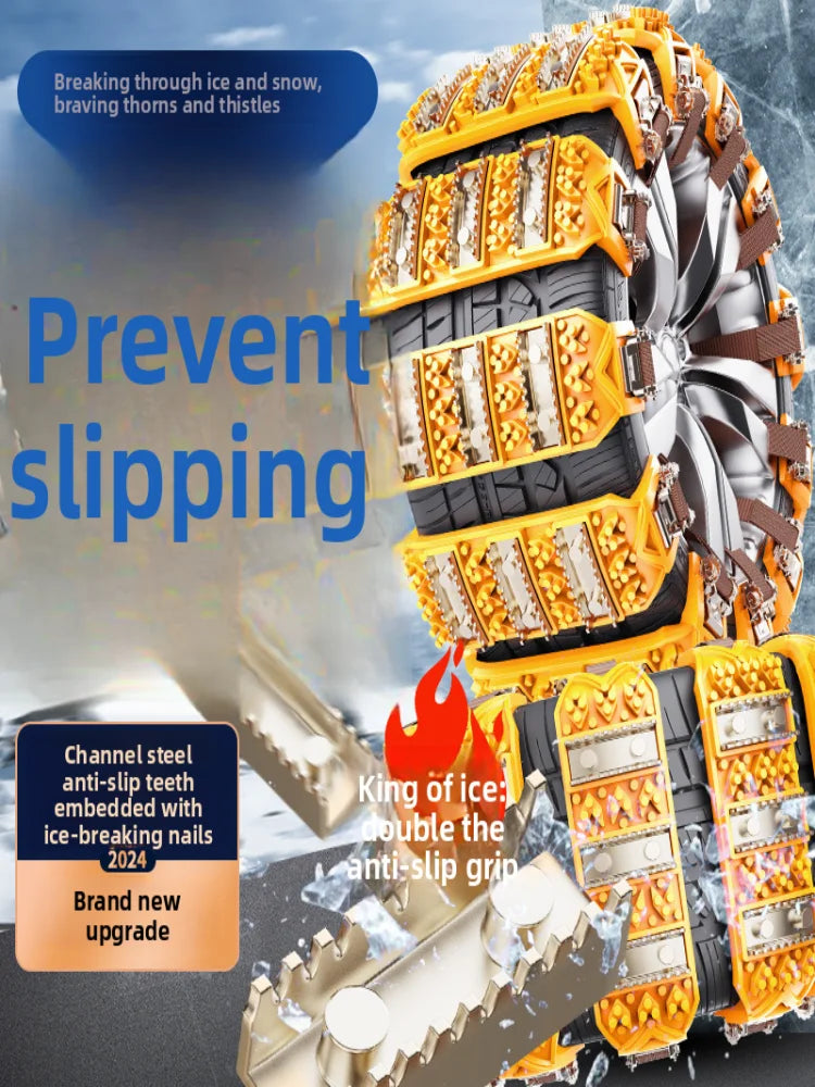Universal TPU Snow Tire Chains – Anti-Skid Car & SUV Winter Grip