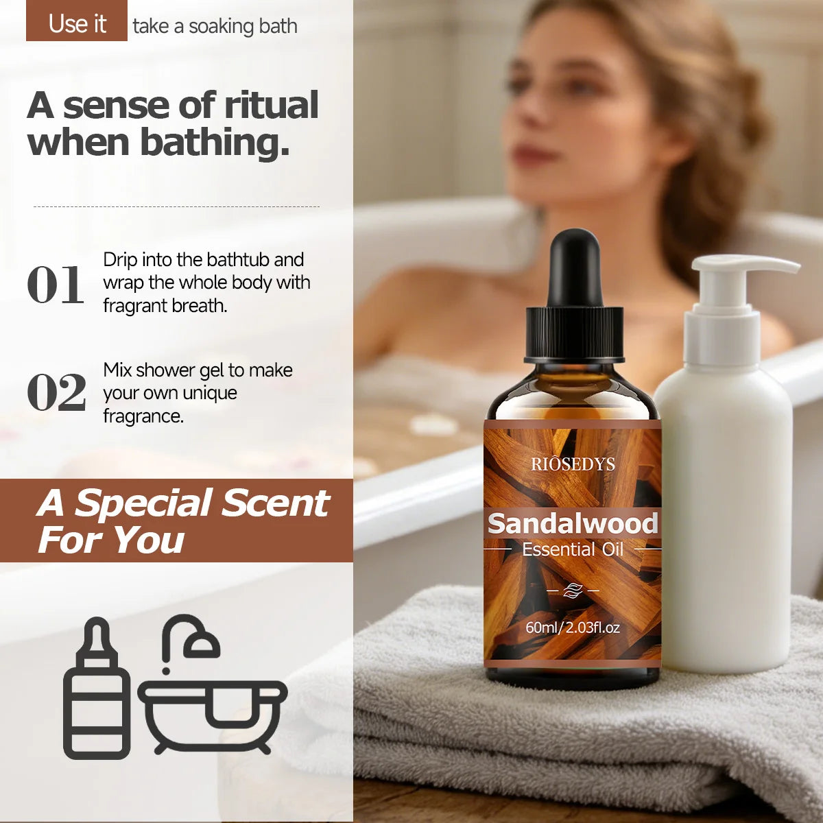 SANDALWOOD ESSENTIAL OIL Has Deep Nourishing Moisturizing Effects Zpaxo