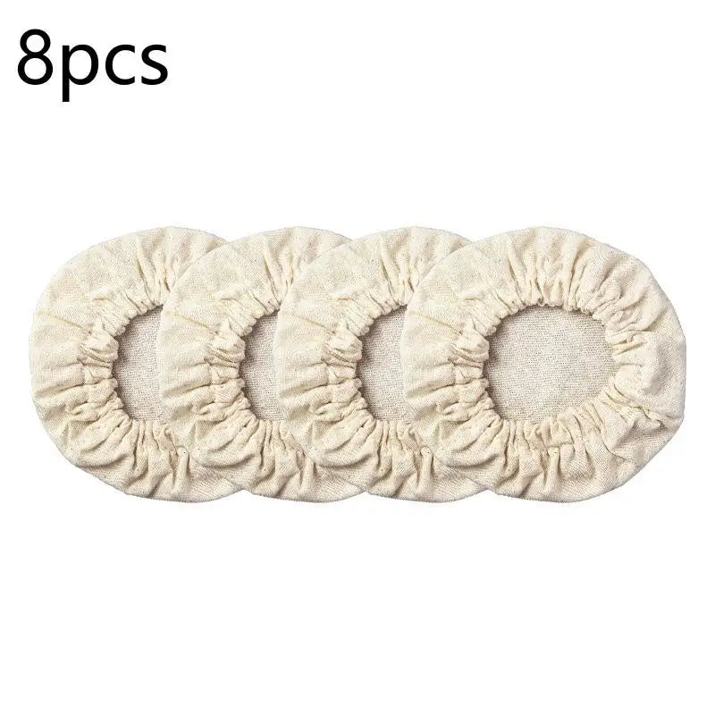 M4 Reusable Cotton Sourdough Jar Covers Breathable Fabric Perfect
