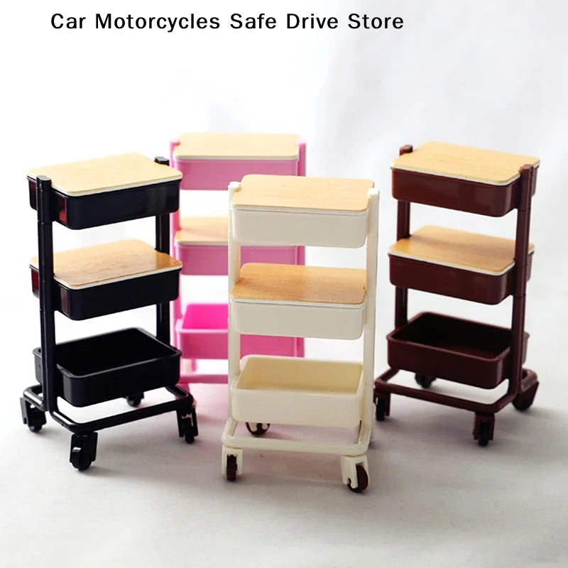1 12 Dollhouse Miniature Three Layers Trolley Dining Cart Wheels