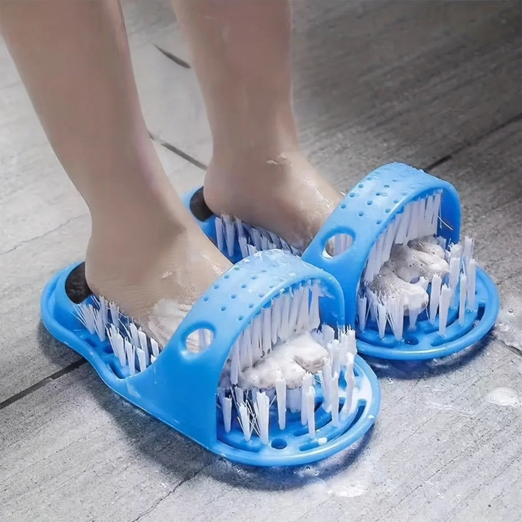 Lazy Foot Scrub Artifact Brush Dead Light Beige Remover Suction Cup Zpaxo Blue
