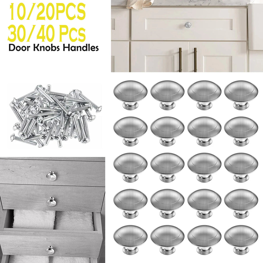 10/20/30/40 Pcs Drawer Handles Stainless Steel Door Knobs Handles Kithcen Cupboard Pull Handles Furniture Accessory Zpaxo