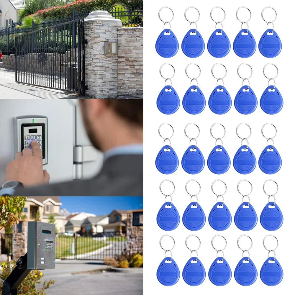 10pcs 125KHz T5577 Keyfobs Rewritable Duplicate Tag 5200 Proximity Copy Access Card ID Token Ring RFID Cloner Keychain Zpaxo