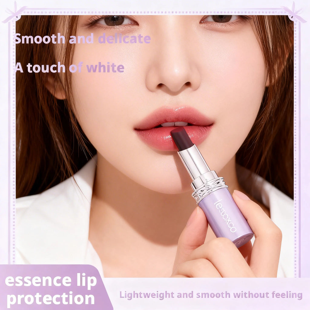 Velvet Matte Dark Magic Lipstick Lightweight Smooth Texture Long-lasting Hydration Lip Gloss Nourishing Essence Care Lipstick Zpaxo