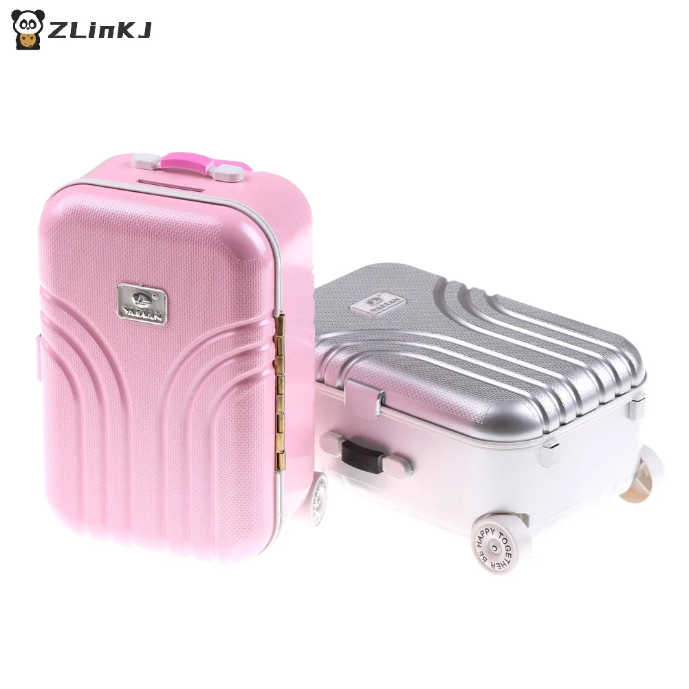 ▶1Pcs Mini Suitcase For 18 Inch American Doll & 1/3 & Newborn Baby Dolls Outdoor Travel Box Toy Accessories Zpaxo