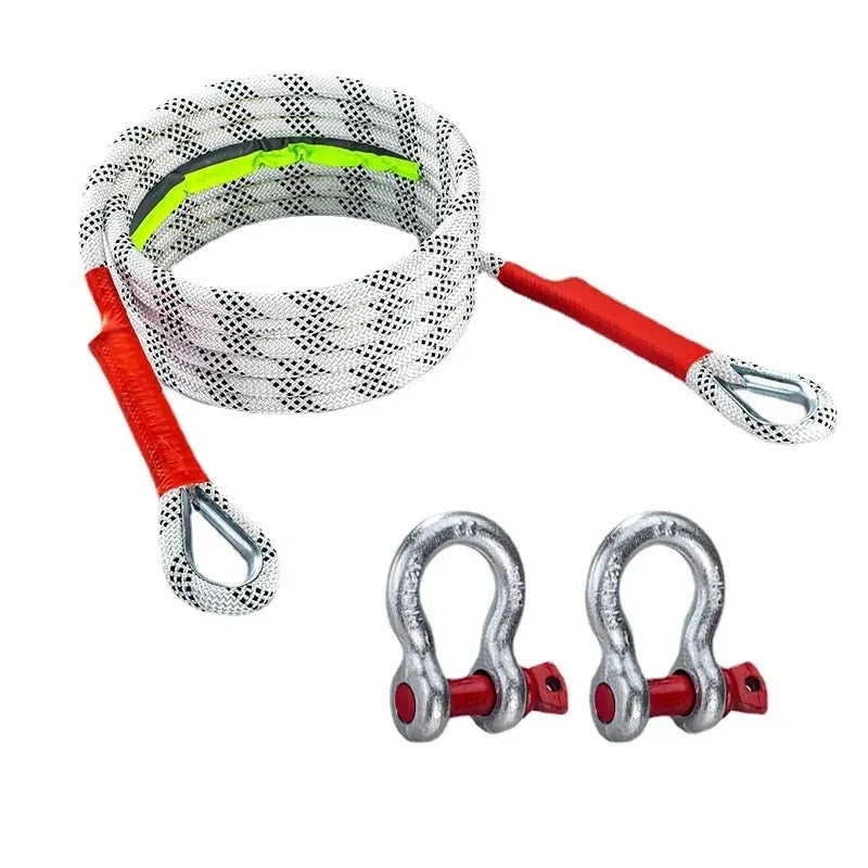 Car Tow Strap 3M 5Tons Outdoor Emergency Tow Ropes Off Road 4x4 Accessories Nylon Emergency Rescue Trailer Straps Pulling Ropes Zpaxo 3M 5Tons
