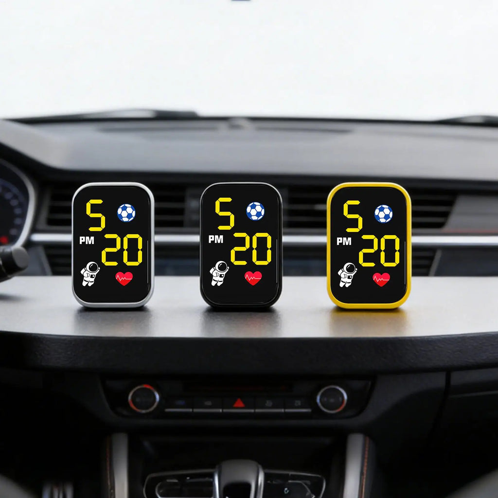 Waterproof Mini Motorcycle Clock Dashboard Mount LED Light Compact