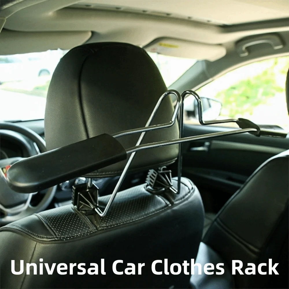 Universal Car Clothes Rack Stainless Steel Extendable Jacket Suit Coat Hanger Quick Installation Space-Saving Zpaxo