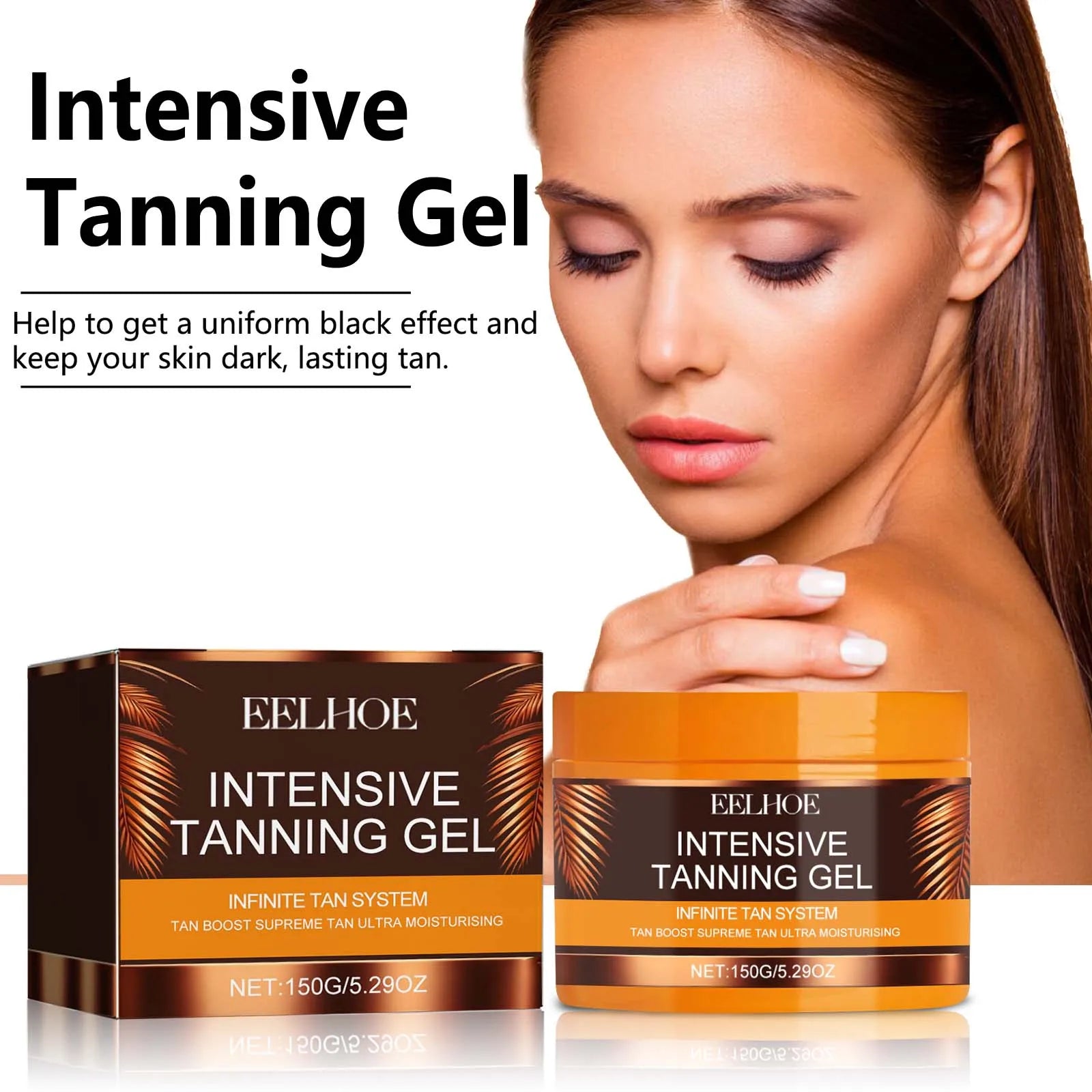 Eelhoe Self Tanning Gel – Bronzer & Tanning Booster 150g Self Tanning Gel Zpaxo