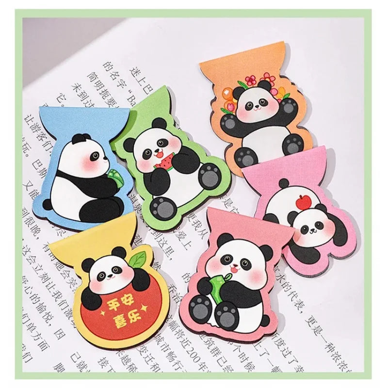 Cute Cartoon Panda Book Page Clips Kawaii Animal Bookmark Markers