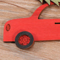 Adorable Wooden Car Pendant Christmas Hanging Decor Festive Indoor