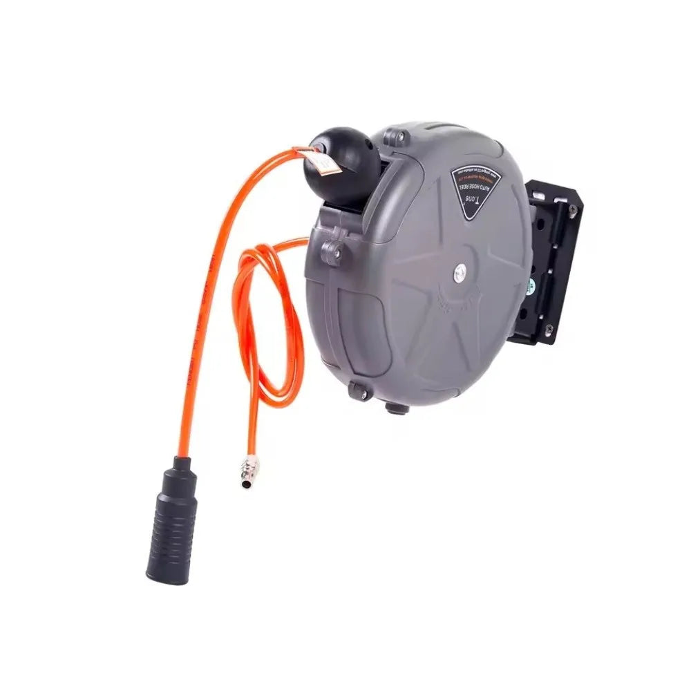 Swivel Bracket Retractable Air Hose Reel Compressor Wall Mounted Zpaxo Grey