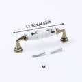 Vintage Ceramic Cabinet Handle Rural Drawer Handles Drawer Cabinet Pulls Zinc Alloy Kitchen Pull Knobs Zpaxo J250133-M