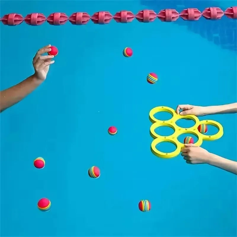 Fun Splash Christmas Party Sports Floating shower Game Toy - Durable EVA Material, Random Color Ball, Perfect for Christmas Fun Zpaxo