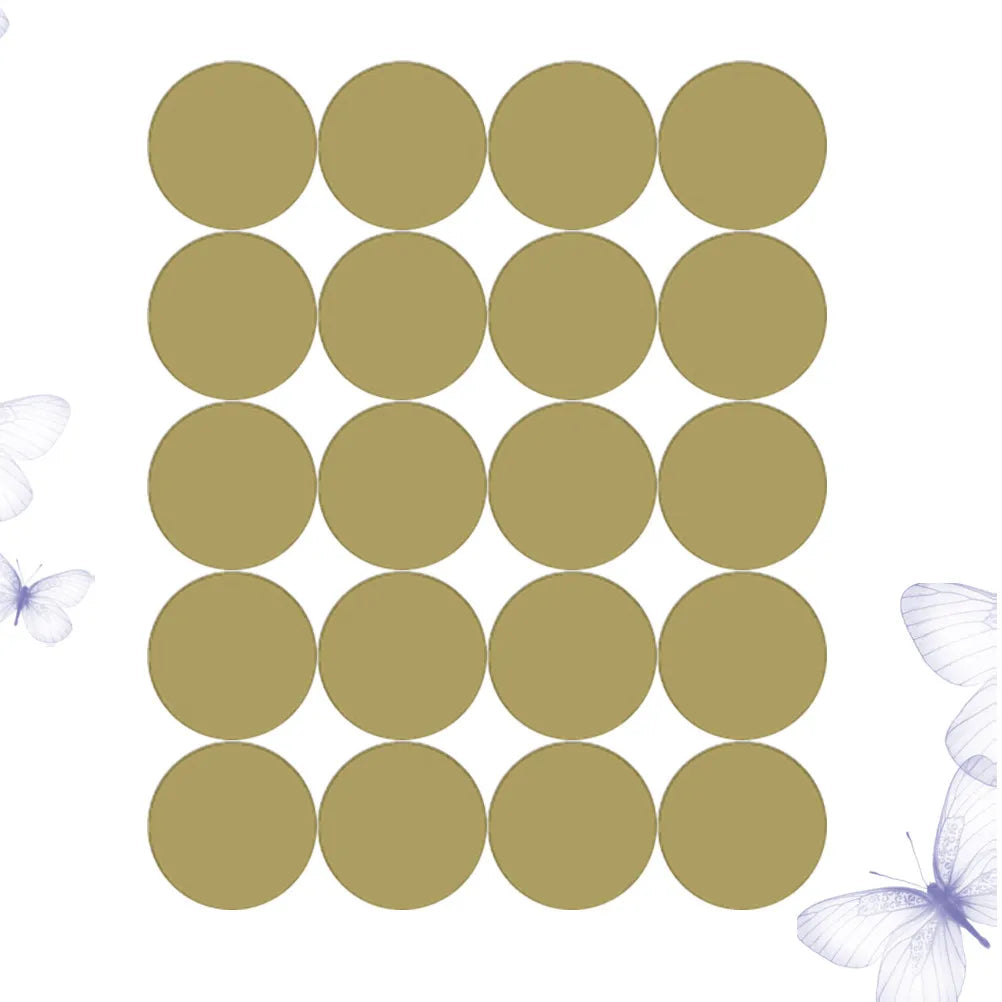 20 Dot Wall Stickers Golden Removable DIY Patterns Sticker Decoration