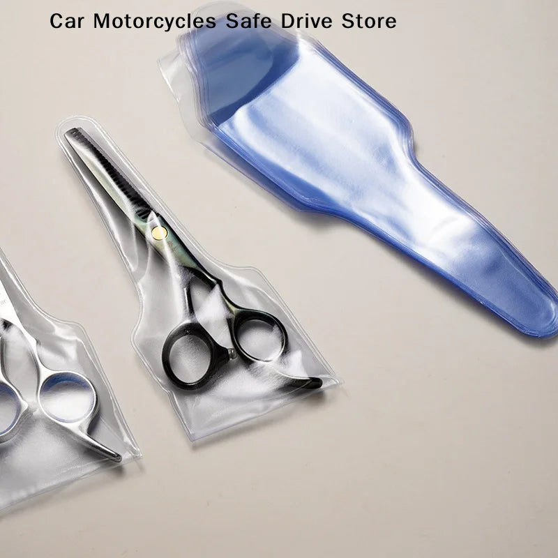 CM10Pcs Hair Scissors Sleeves PVC Packaging Bag After Sharpening