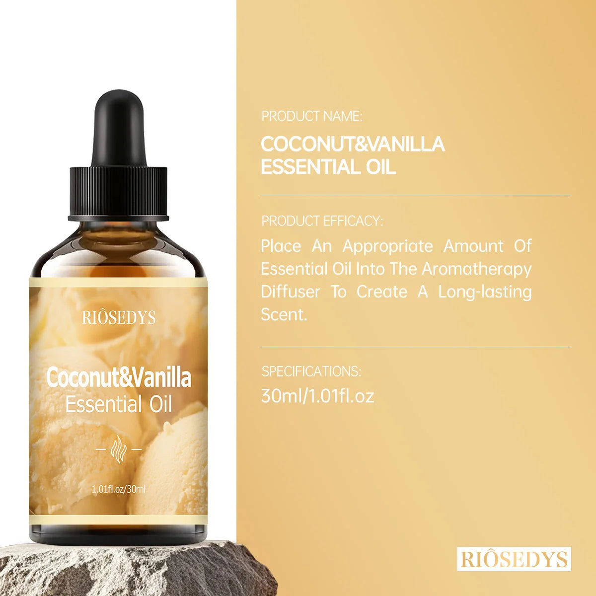 COCONUT&VANILLA Essential Oil Natural Fragrance Suitable Body Massage Zpaxo