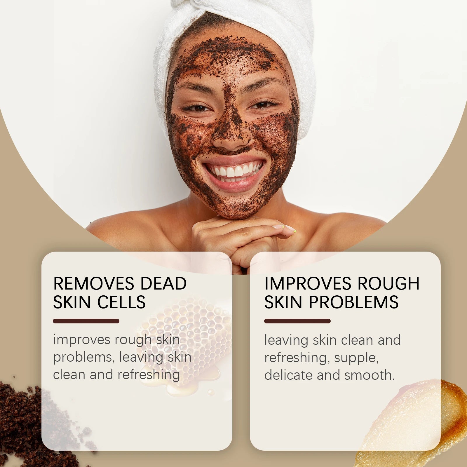 Jaysuing Honey Brown Sugar Face Scrub – Exfoliate & Shrink Pores Facial Exfoliating Scrub Zpaxo