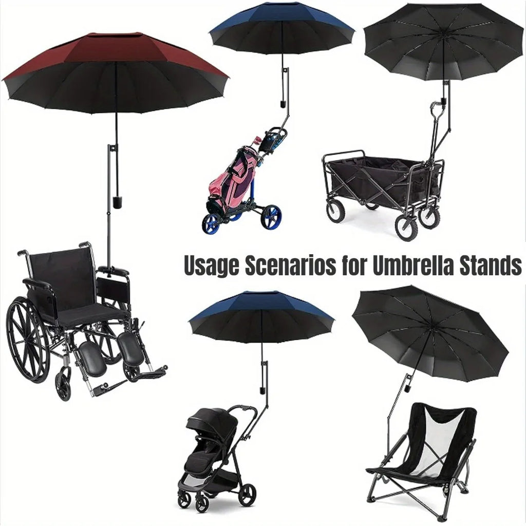 Adjustable Stainless Steel Umbrella Stand Wheelchairs Bicycles