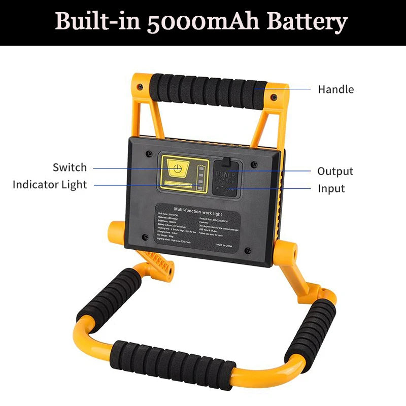 POCKETMAN 20W COB LED Foldable Work Light – 3000LM Spotlight