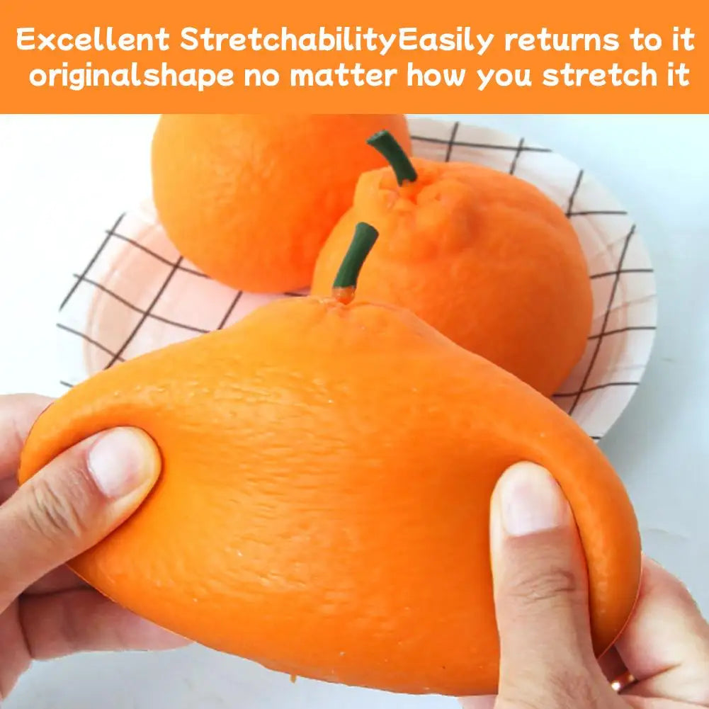 1/2PCS Ugly Orange Squeesh Toy For Anxiety Relief Cute Citrus Fidget Sensory Novelty Toys Simulation Fruit Home Decor Useful Toy Zpaxo