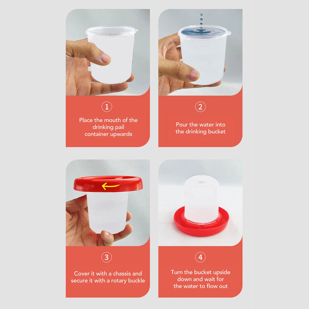 Chick Feeder Easy To Clean Rotary Sleeve Design Automatic Feeding and Watering Chick Feeder and Waterer Kit for Chicks Zpaxo