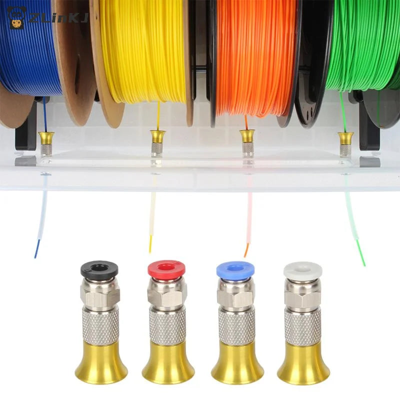 ▶1/4PCS 3D Printer Filament Dryer Box Accessories PC4-M6 Pneumatic Straight Connector 4*2.5mm PTFE Tube M6 Feed Fitting Coupler Zpaxo