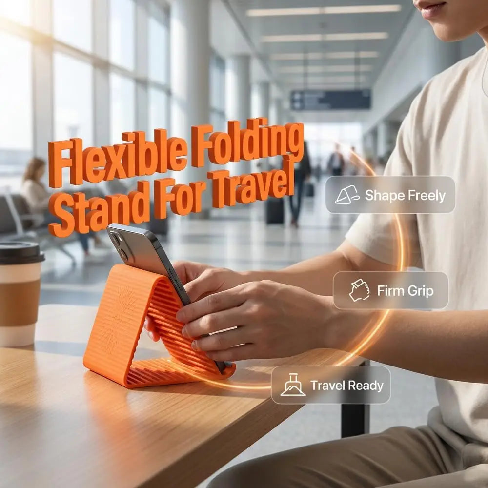 Foldable Silicone Aluminum Holder Flexible Phone Bendable Adjustable Zpaxo