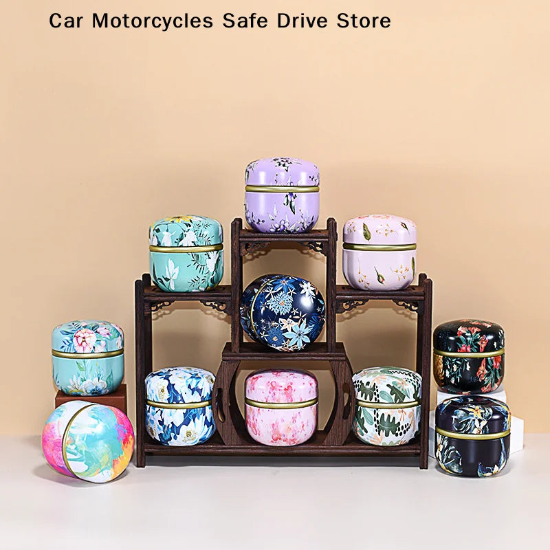 CMSmall Portable Storage Boxes Tea Caddy Box Containers Candle Cans