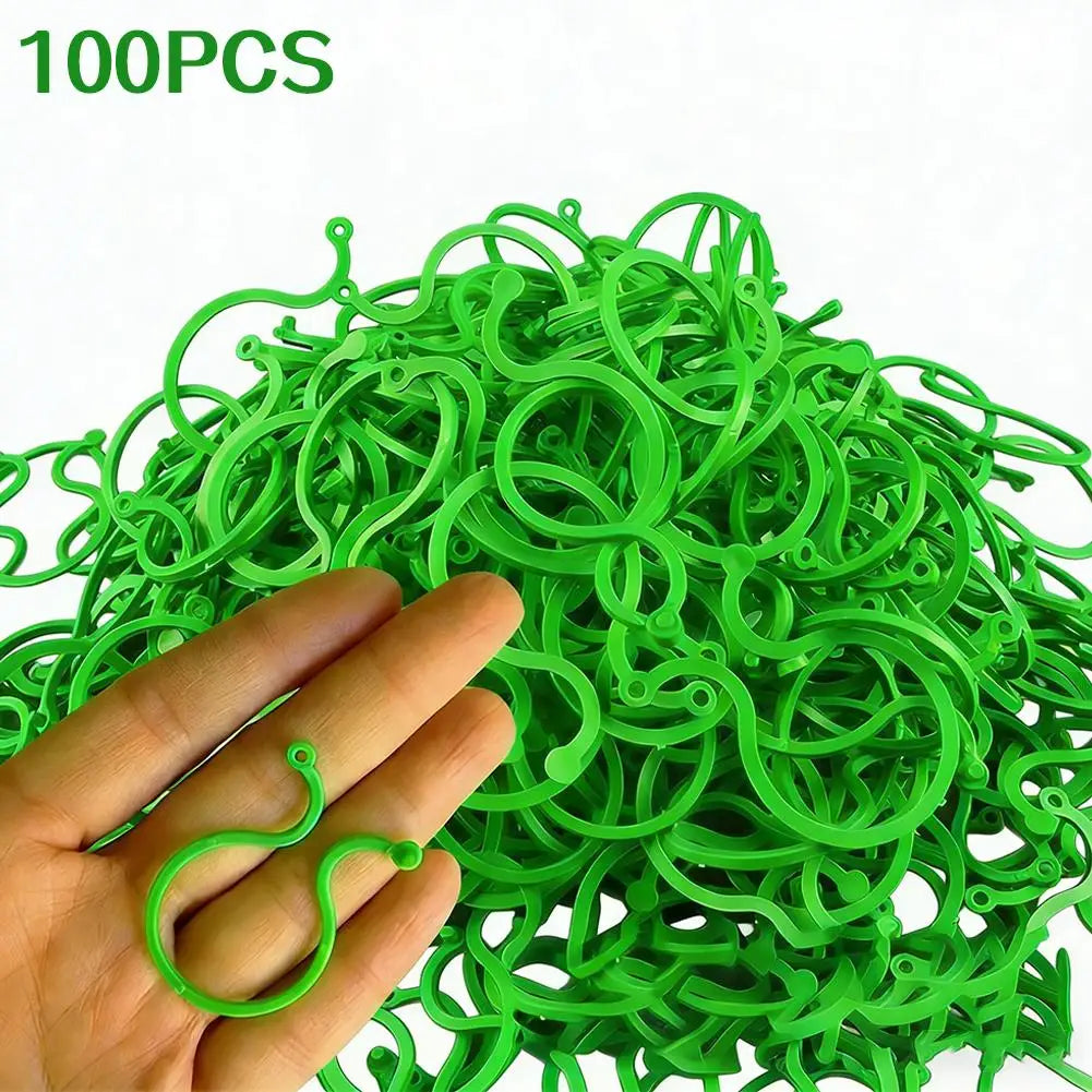 Plant Support Clips 100/500 PCS – Vine & Tomato Strapping Buckles Plant Support Clips Zpaxo 100PCS