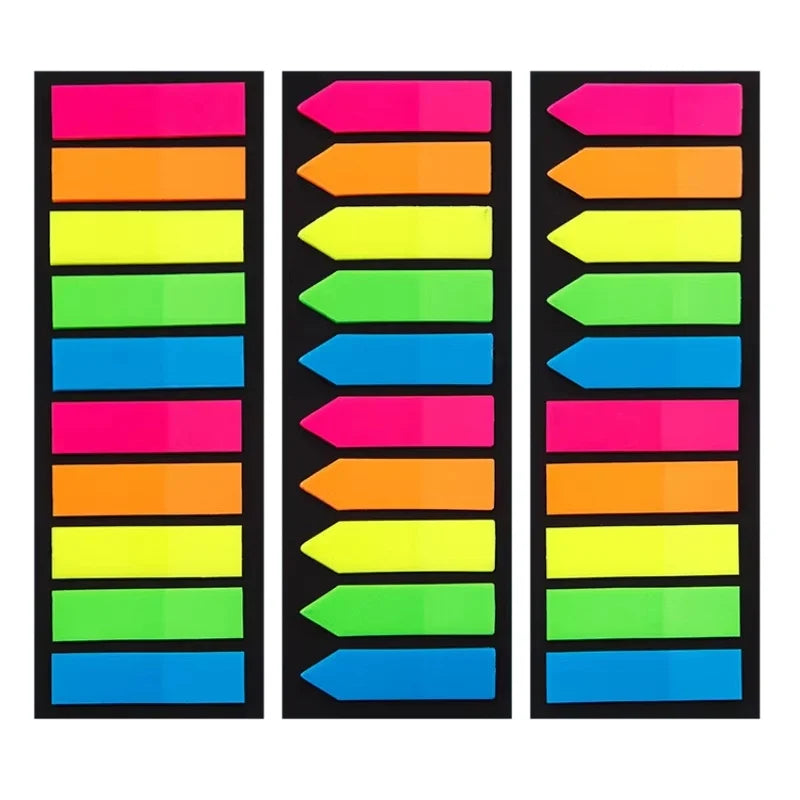 Fluorescence Self Adhesive Memo Pad Sticky Notes Bookmark Marker