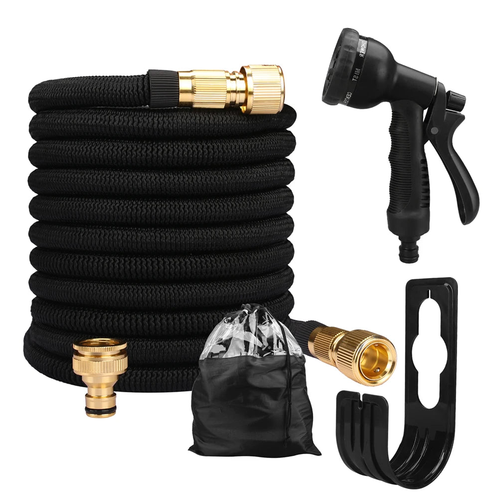 Garden Water Hose Expandable Double Metal Connector High Pressure Pvc Reel Magic Water Pipes for Garden Farm Irrigation Car Wash Zpaxo